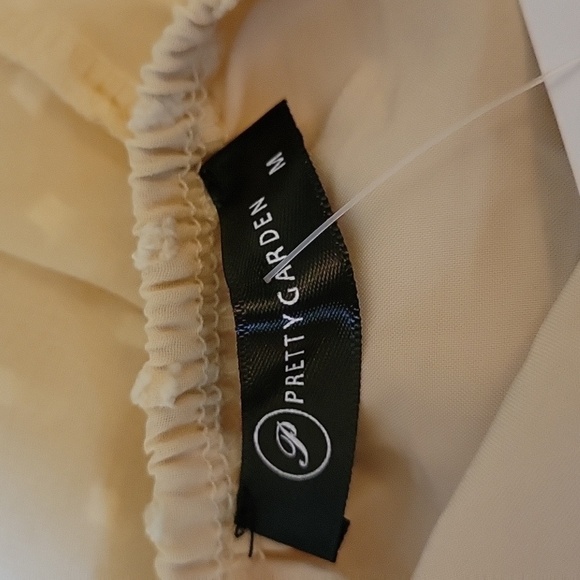 PRETTY GARDEN Ivory Swiss Dot Chiffon Tiered Halter Castlecore Dress - Picture 11 of 15